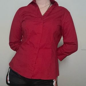 red collared shirt